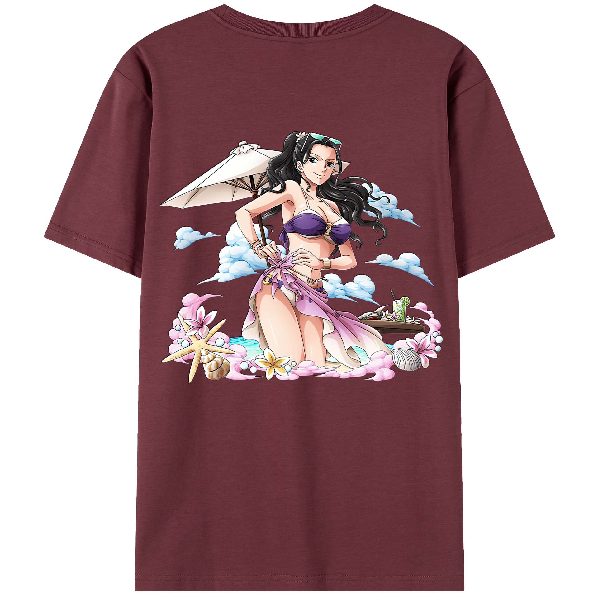 ワンピース ニコ・ロビン ONE PIECE Nico Robin 綿100％半袖Tシャツ（背面プリント）
